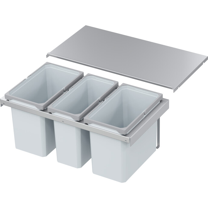 Abfalltrennsystem, ENVI-FLEX, 800er/H326, 2x22/1x16 l, hellgrau Vauth Sagel