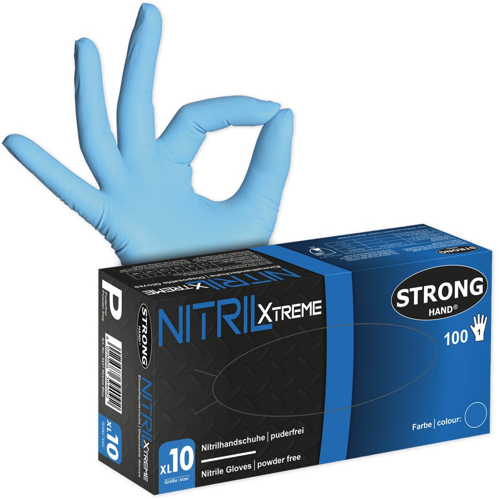 STRONGHAND® HANDSCHUHE Größe 7 blau Feldtmann