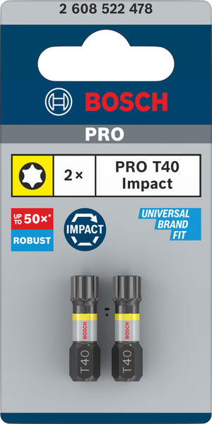 BOSCH Impact Control T40 Insert Bits, 2 Stk.