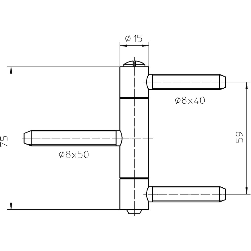 SIMONSWERK Einbohrband BAKA® C 1-15 WF MSTS