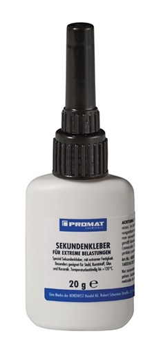 PROMAT CHEMICALS Sekundenkleber f.extreme Belastungen 20g farblos Flasche PROMAT CHEMICALS