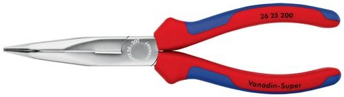 KNIPEX Flachrundzange L.200mm verchr.40Grad gew.Comfort-Griff KNIPEX