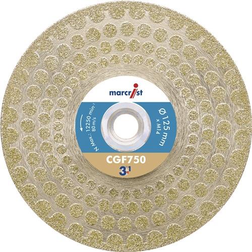 MARCRIST Diamanttrenn-/Schleifscheibe CGF750 D.125mm M14 Seg.-H.68,5mm Seg.-S.2,8mm MARCRIST Diamanttrenn-/Schleifscheibe CGF750 D.125mm M14 Seg.-H.68,5mm Seg.-S.2,8mm