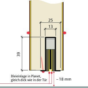 PLANET Türabsenkdichtung BL, Silikon