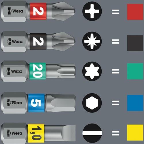 WERA Bit 3840/1 TS 1/4 Zoll 2,5mm L.25mm i6-KT.i6-KT.2,5mm WERA