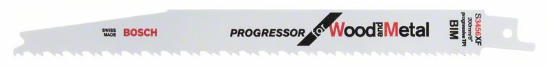 BOSCH Säbelsägeblatt S 3456 XF, Progressor for Wood and Metal, 5er-Pack