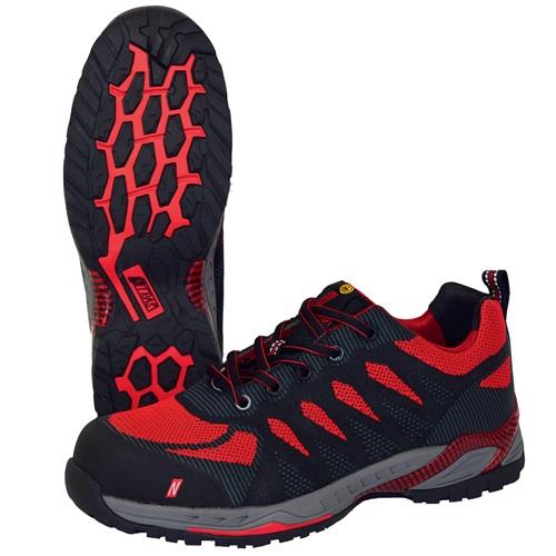 NITRAS Sicherheitsschuh PRO STEP Gr.41 W.11 schwarz/rot S1P SRC EN ISO 20345,EN 61340-4 NITRAS Sicherheitsschuh PRO STEP Gr.41 W.11 schwarz/rot S1P SRC EN ISO 20345,EN 61340-4