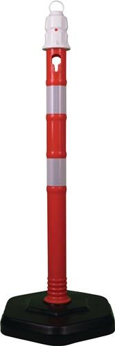 Nordwest Sperrpfosten PPC rot/weiß D.63mm z.Aufstellen m.Öse