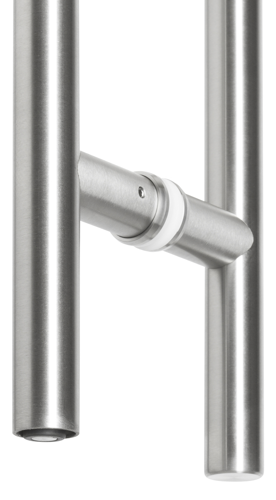 HERMAT Stoßgriffpaar 8002, D 25 mm, Edelstahl