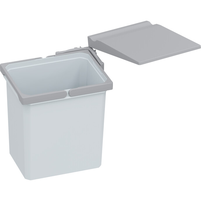 Einbau-Abfallsammler Set, ENVI-SINGLE, 450er, 1x15,5 l, verkehrsgrau RAL 7042 Vauth Sagel