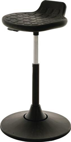 LOTZ Drehhocker Kunststoff-Tellerfuß PU-Schaum schwarz Sitz-H.490-680mm LOTZ