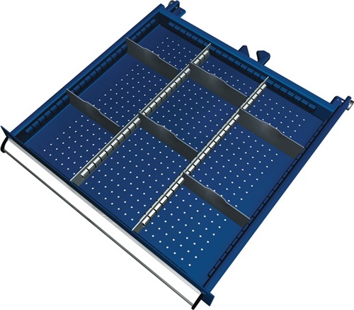 KLW Schubladenunterteilungsmaterial Front-H.150-175mm 2 Längs-/6 Querteiler