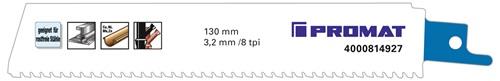 PROMAT Säbelsägeblatt L.150mm B.25mm TPI 8 3,2mm Karte a 1 St.PROMAT