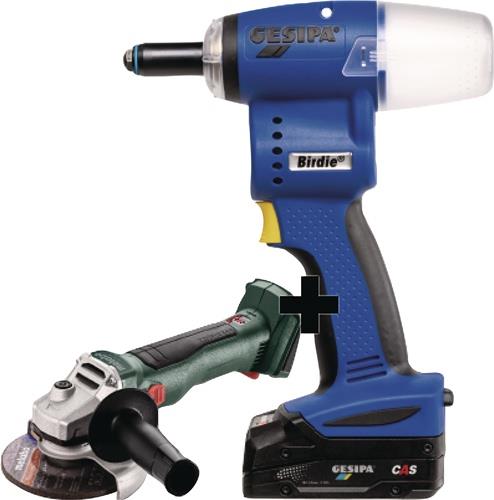 GESIPA Akkublindnietsetzgerät-Set Birdie® 10000N in L-Boxx GESIPA
