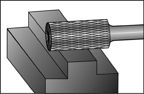 RUKO Frässtift ZYAS D.12mm Kopf-L.25mm Schaft-D.6mm HM Blank Verz.KVZ 4 m.Stirn RUKO
