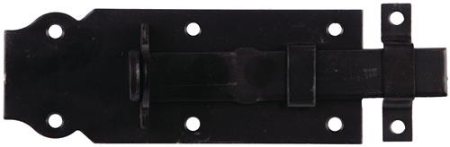 GAH Schlossriegel L.120mm B.44mm ger.STA verzinkt,schwarz ku.-besch.GAH