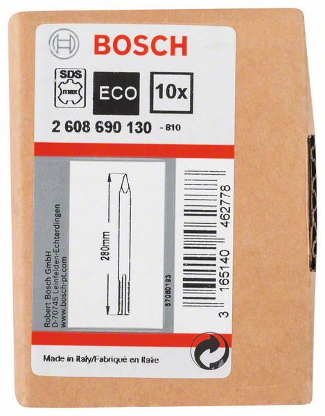 BOSCH Spitzmeißel mit SDS max-Aufnahme, 280 mm, 10er-Pack