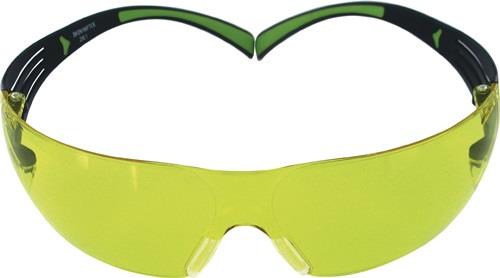 3M Schutzbrille SecureFit-SF400 EN 166,EN 170 Bügel schwarz grün,Scheibe gelb