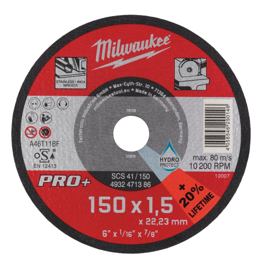 MILWAUKEE SCS41 1 mm Metalltrennscheibe PRO+ 150 mm