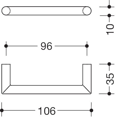 HEWI Bügelgriff 562.10.96, Polyamid, 562.10.96 95