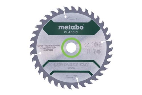 METABO Kreissägeblatt cordless cut wood classic AD 165mm Z.36 Bohr.20mm Schnitt-B.1,6mm
