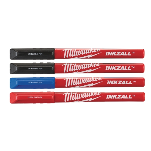 MILWAUKEE 2x schwarz, rot, blau INKZALL Fineliner