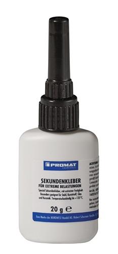 PROMAT CHEMICALS Sekundenkleber f.extreme Belastungen 20g farblos Flasche PROMAT CHEMICALS