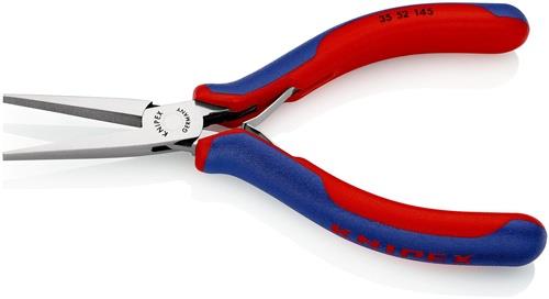 KNIPEX Elektronik-Greifzange Gesamt-L.145mm flachbreite Backen Form 5 Mehrkomp.-Hüllen