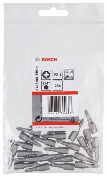 BOSCH Schrauberbit Extra-Hart PZ 1, 25 mm, 25er-Pack