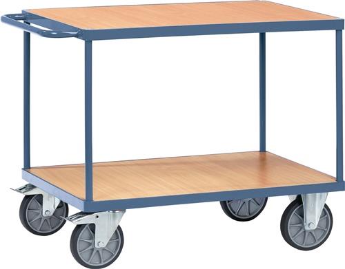 TECWERK Tischwagen 2 Ladeflächen L1000xB700mm saphirblau Trgf.600kg TECWERK