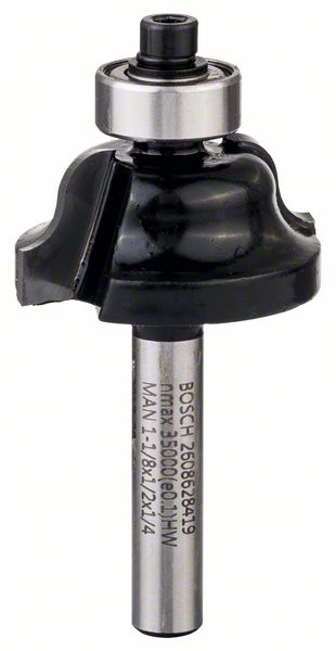 BOSCH Profilfräser B 1/4", R1 4 mm, D1 28,6 mm, B 15,9 mm, L 12,4 mm, G 54 mm