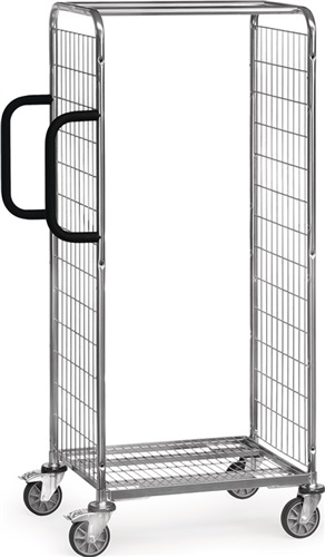 FETRA Kommissionierwagen L891xB590xH1625mm 2 Seitenwände u.1 BD TPE Bereifung