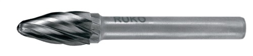 RUKO Frässtift RBF D.12mm Kopf-L.25mm Schaft-D.6mm HM Verz.Alu RUKO