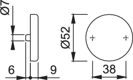 HOPPE® Schlüsselrosettenpaar 42KVS, Aluminium, 6986327