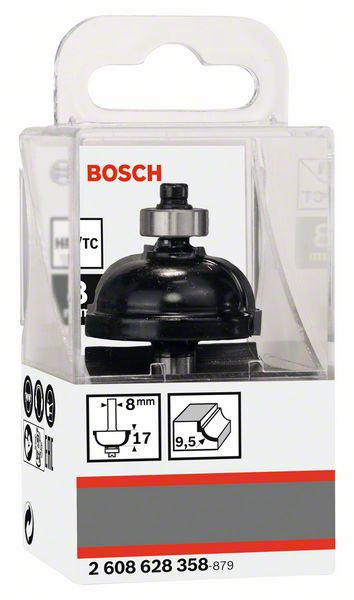 BOSCH Profilfräser F, 8 mm, R1 9,5 mm, D 35 mm, L 16,2 mm, G 59 mm