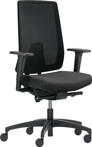 DAUPHIN Bürodrehstuhl m.Synchr.-Techn.schwarz 400-520mm m.Lehnen Trgf150kg DAUPHIN