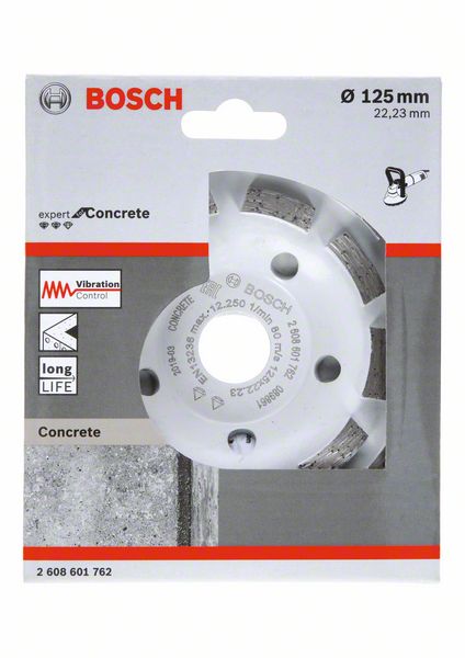 BOSCH Diamanttopfscheibe Expert for Concrete Hohe Lebensdauer 125 x 22,23 x 5 mm