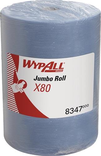 WYPALL Wischtuch WypAll® X80 8347 L.ca.315 mmxB.ca.310mm blau 1-lagig Rl.WYPALL