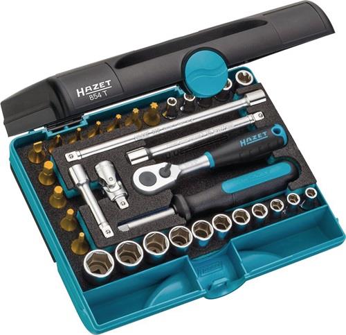 HAZET Steckschlüsselsatz 854T 33-tlg.1/4 Zoll SW 5-14mm Z.90 6KT HAZET HAZET Steckschlüsselsatz 854T 33-tlg.1/4 Zoll SW 5-14mm Z.90 6KT HAZET