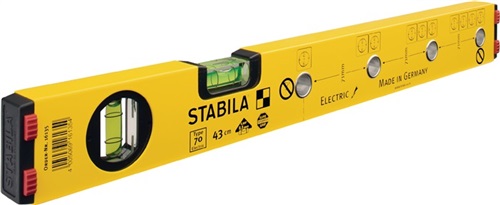 STABILA Wasserwaage 70 Electric 43cm Alu.gelb ± 0,5mm/m STABILA