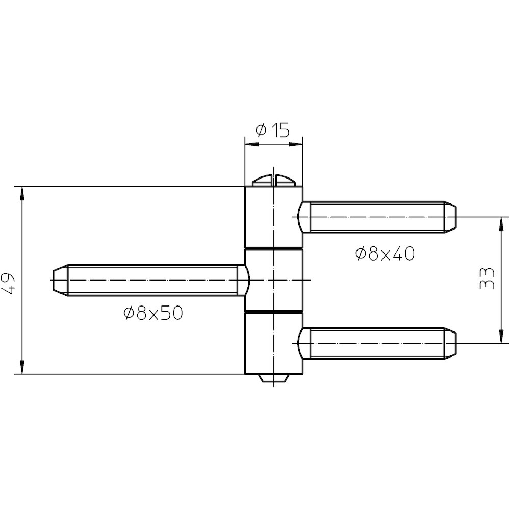 SIMONSWERK Einbohrband BAKA® C 3-15, Stahl