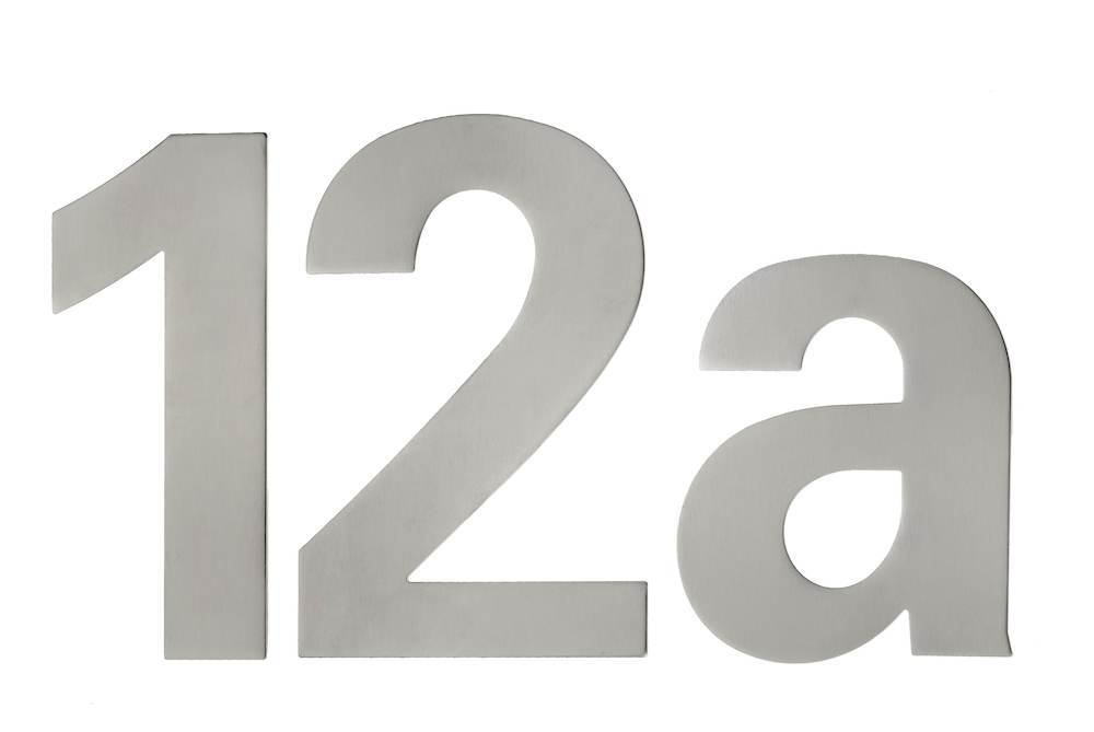 EDI Hausnummer 25xx, Edelstahl EDI Hausnummer 25xx, Edelstahl