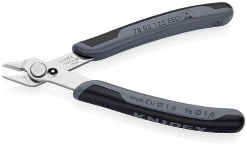 KNIPEX Elektronik-Seitenschneider Super-Knips® L.125mm Form 0 Facette nein pol.KNIPEX