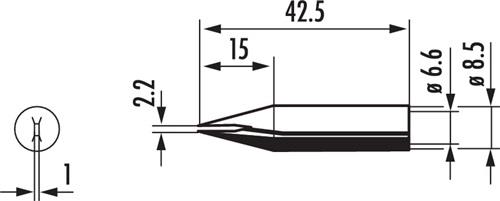 ERSA Lötspitze Ser.842 meißelförmig B.2,2mm 0842 CDLF/SB ERSA