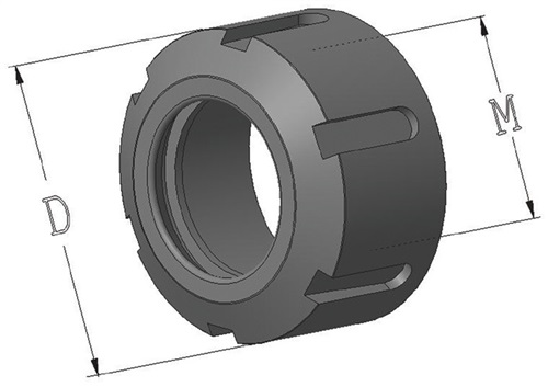 Spannmutter ER 40 D.63mm f.Dichtscheiben z.Spannzangenfutter ER PROMAT