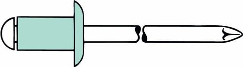 GESIPA Blindniet Nietschaft dxl 3x5mm Alu./STA 500 St.GESIPA