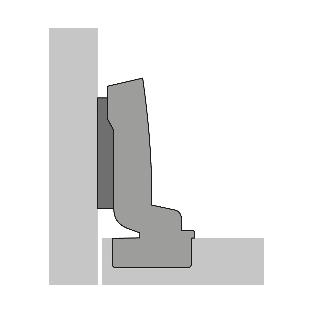 HETTICH Sensys Dünntürscharnier, Türdicke ab 10 mm, ohne integrierte Dämpfung (Sensys 8646), vernickelt, 9094380 HETTICH Sensys Dünntürscharnier, Türdicke ab 10 mm, ohne integrierte Dämpfung (Sensys 8646), vernickelt, 9094380