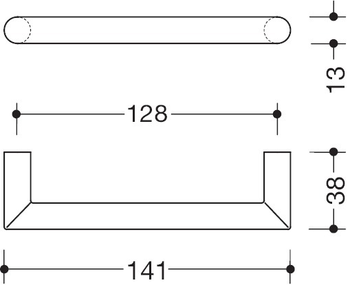 HEWI Bügelgriff 562.13.128, Polyamid