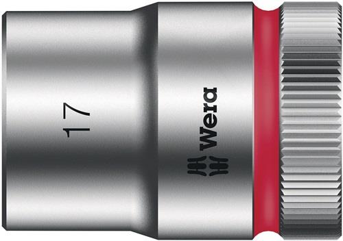 WERA Steckschlüsseleinsatz 8790 HMC Außen-6-kant SW17mm L.37mm 4-kt1/2Zoll CV verchr.