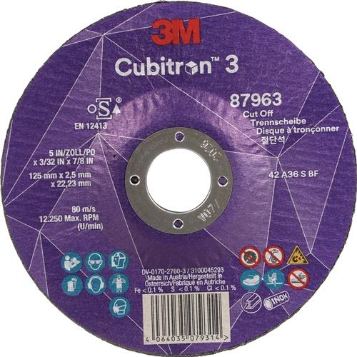 3M Trennscheibe Cubitron™ 3 D125x2,5mm gekr.3M™ Cubitron™ 3 Bohr.22,23mm 3M